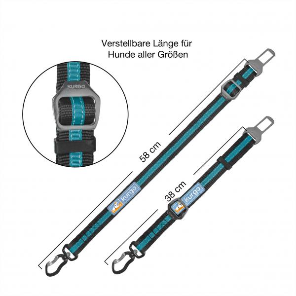 Kurgo Direct to Seatbelt Swivel Tether Blue